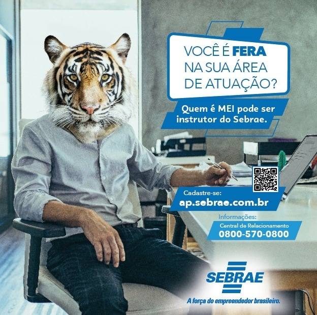 Sebrae — Você é fera na sua área de atuação, com homem de cabeça de tigre