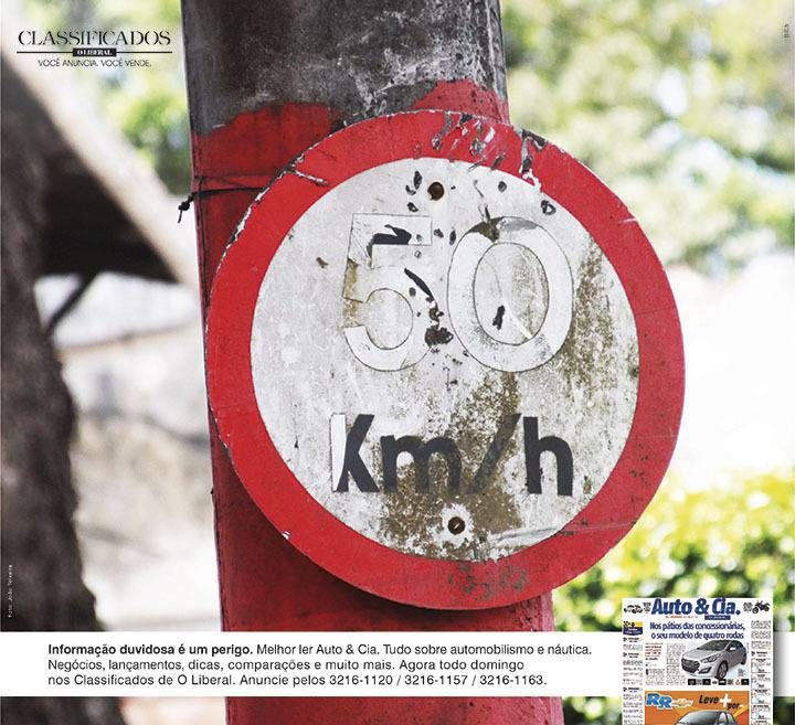 Classificados O Liberal — placa de trânsito desgastada