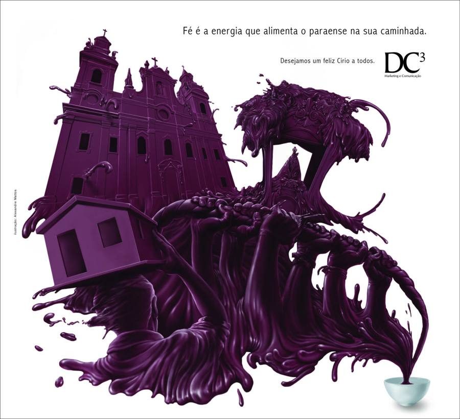 DC3 — ilustração roxa do Círio de Nazaré