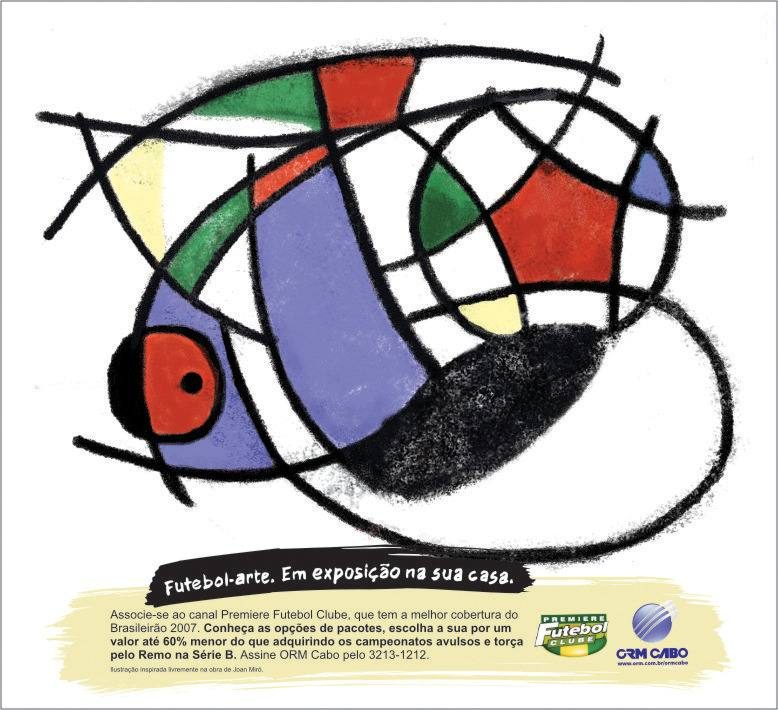 Futebol-arte inspirado em Joan Miró