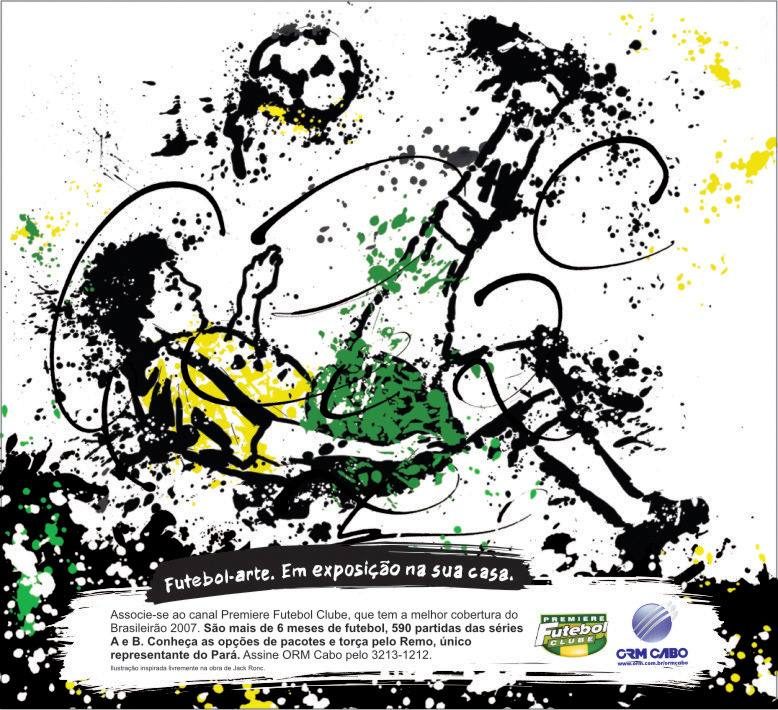 Futebol-arte inspirado em Jackson Pollock